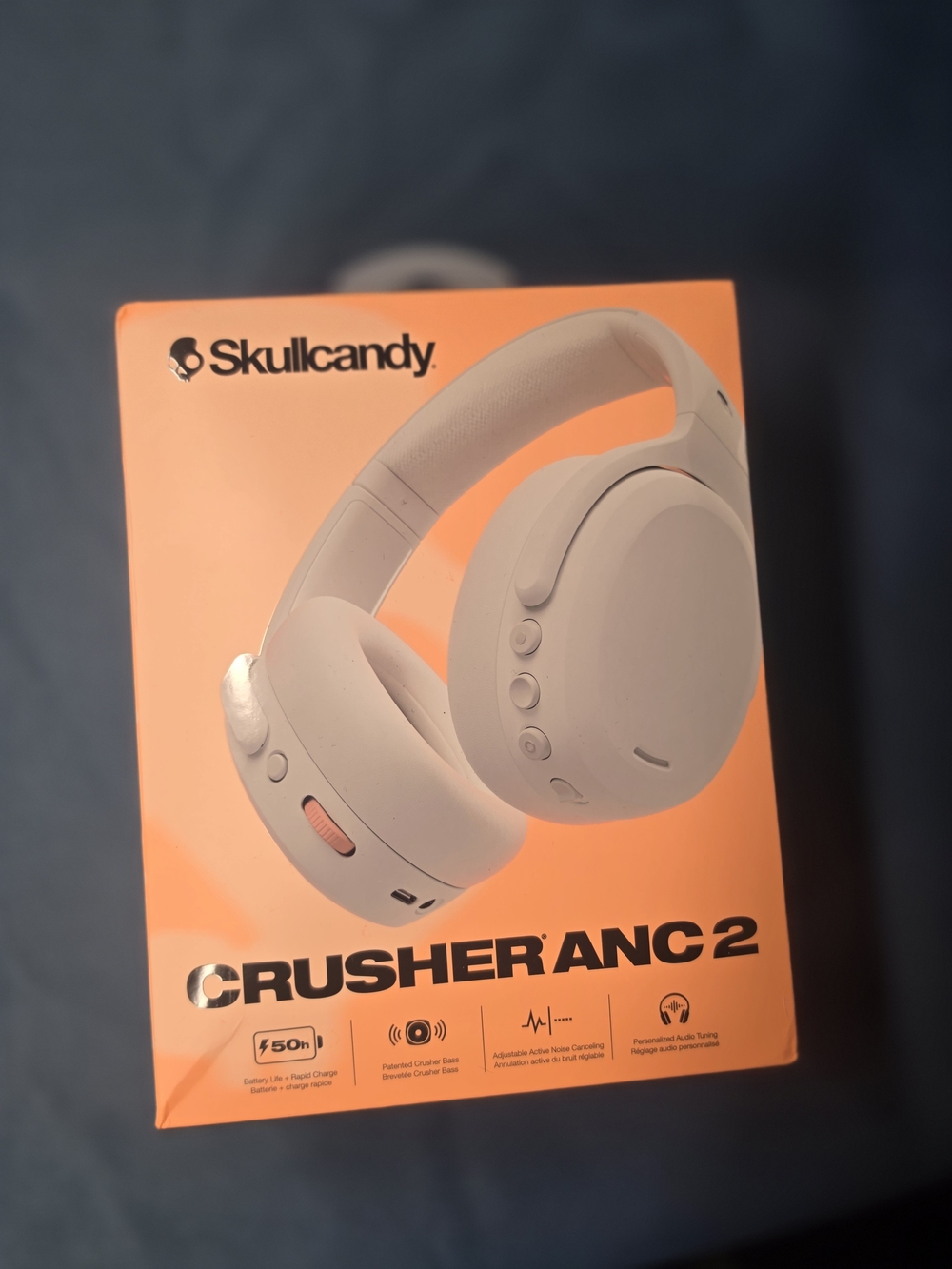 Skullcandy Crusher ANC 2 Over-Ear Headphones - Bone White New In Box